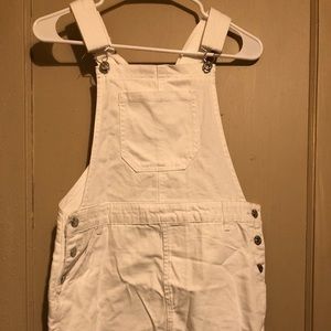 White overall dress